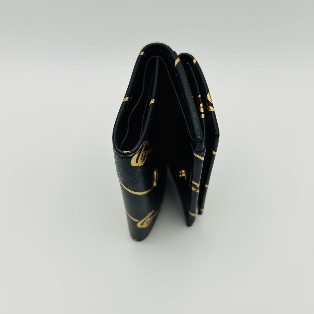 【美品・箱付】GUCCI グッチ　三つ折り財布　マーモント　GG 黒　金