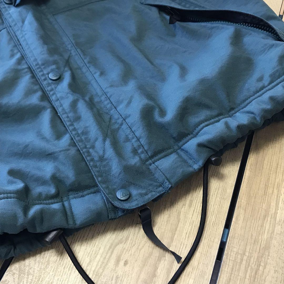 ナイキ acg 90s 初期 三角ロゴ 中綿 ミドル ジャケット 緑 M