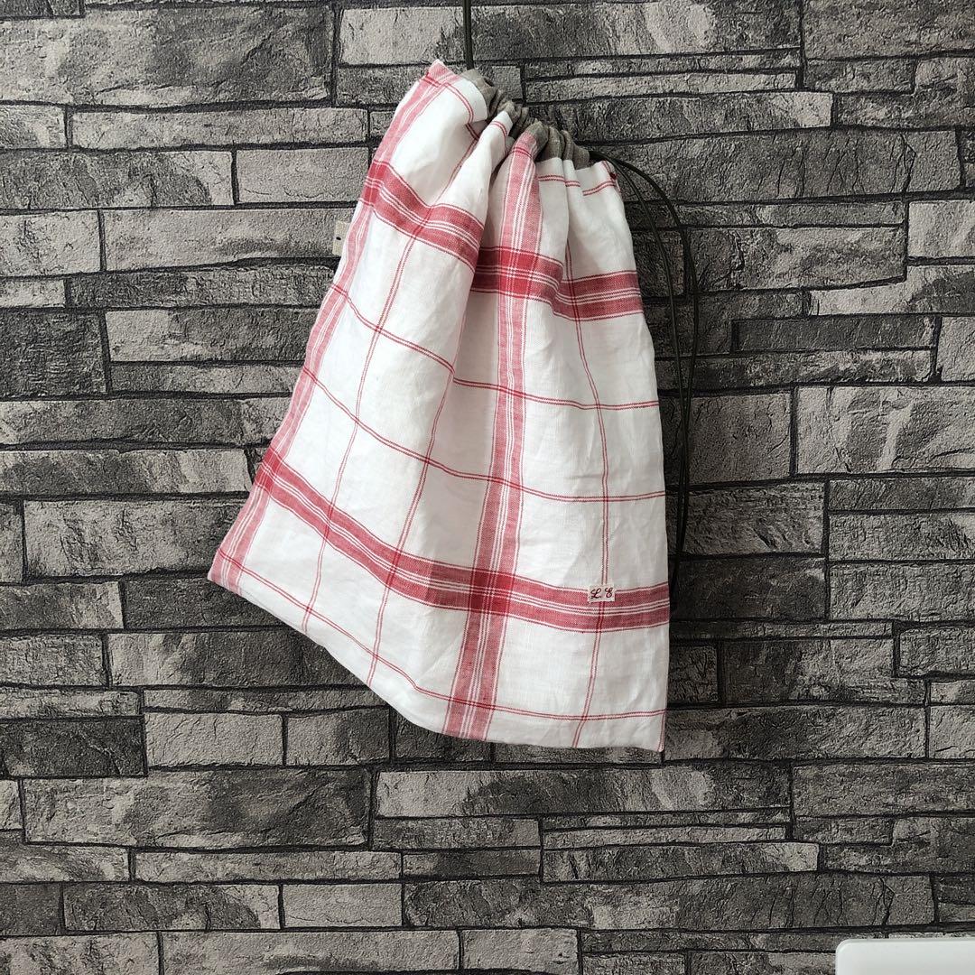 巾着　　リネン　　157   ハンドメイド