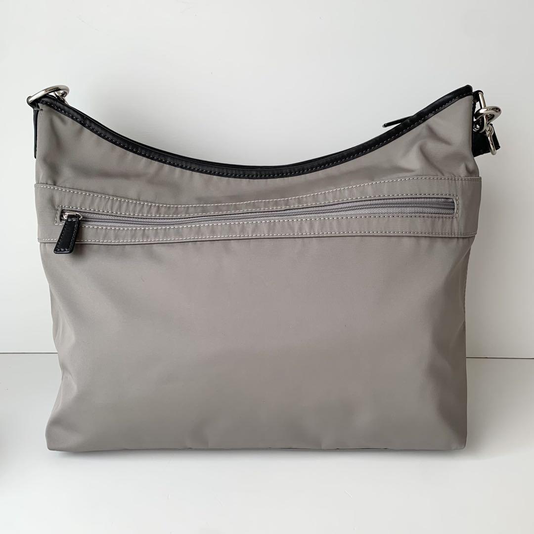 ネットオフ 送料得店  COACH】コーチ ショルダーバッグ 2way ナイロン グレー F77152 バッグ