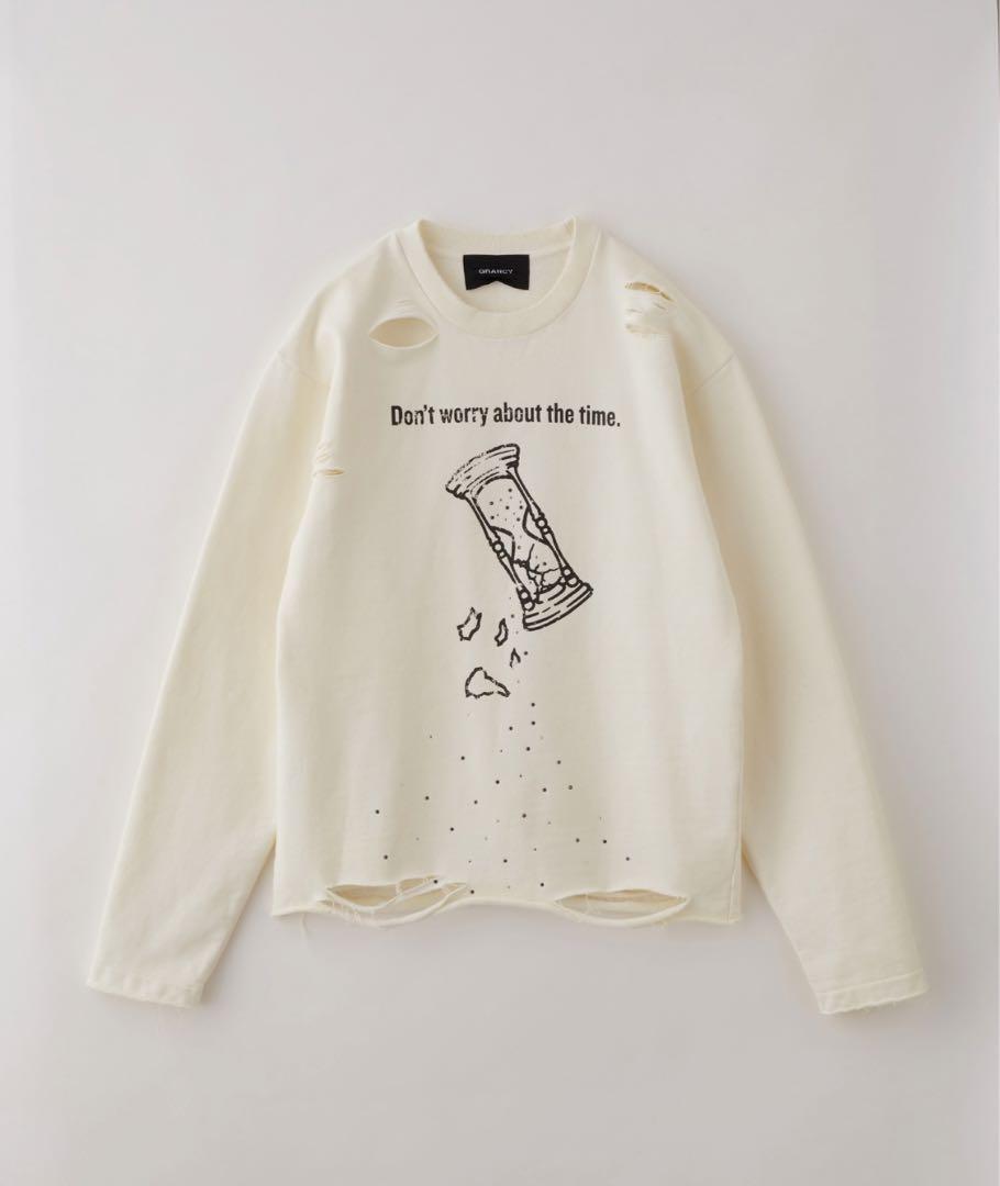 GRANCY】LinestoneDesign GraphicDamage SweatPullover / ライン