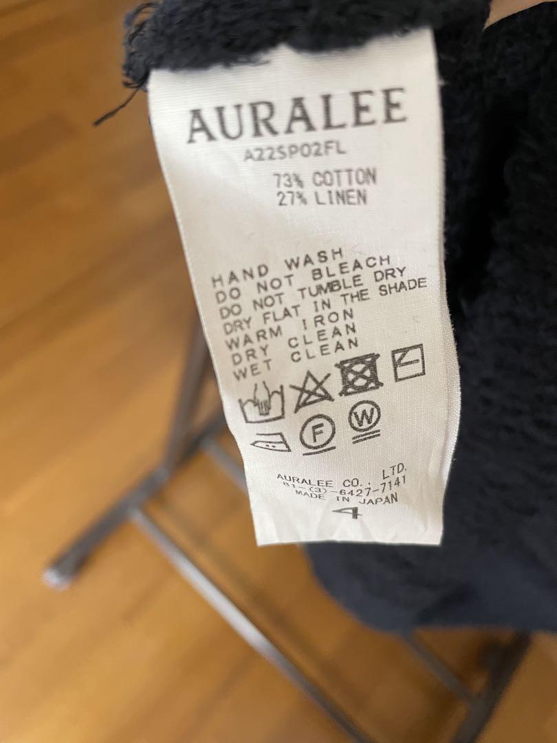 【AURALEE】COTTON LINEN CUT SHAGGY KNIT