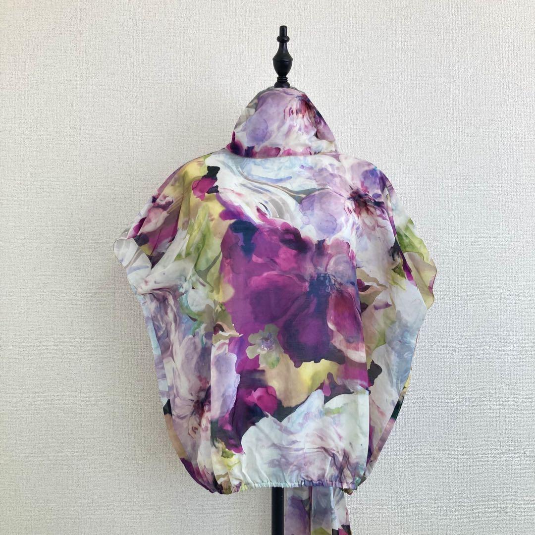 最終価格☆sartoria BASSANI ボウタイ リボン ブラウス 花柄