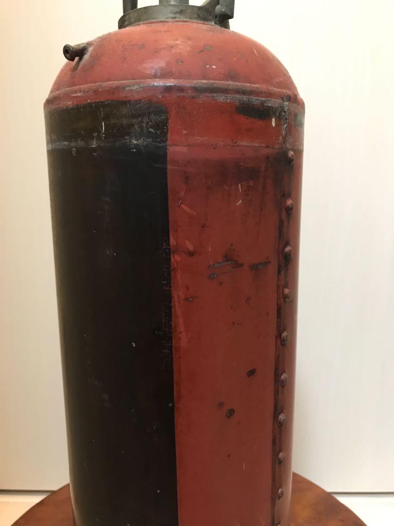 人気 大正時代の古いツートンカラーの消火器◇アンティーク コレクション