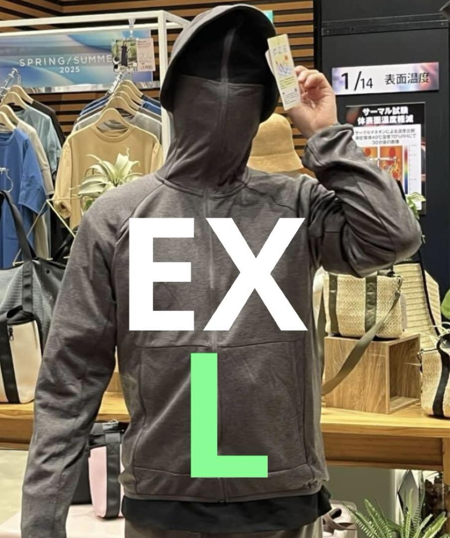 ワークマン クールUVサンシェードパーカーEX グレー L