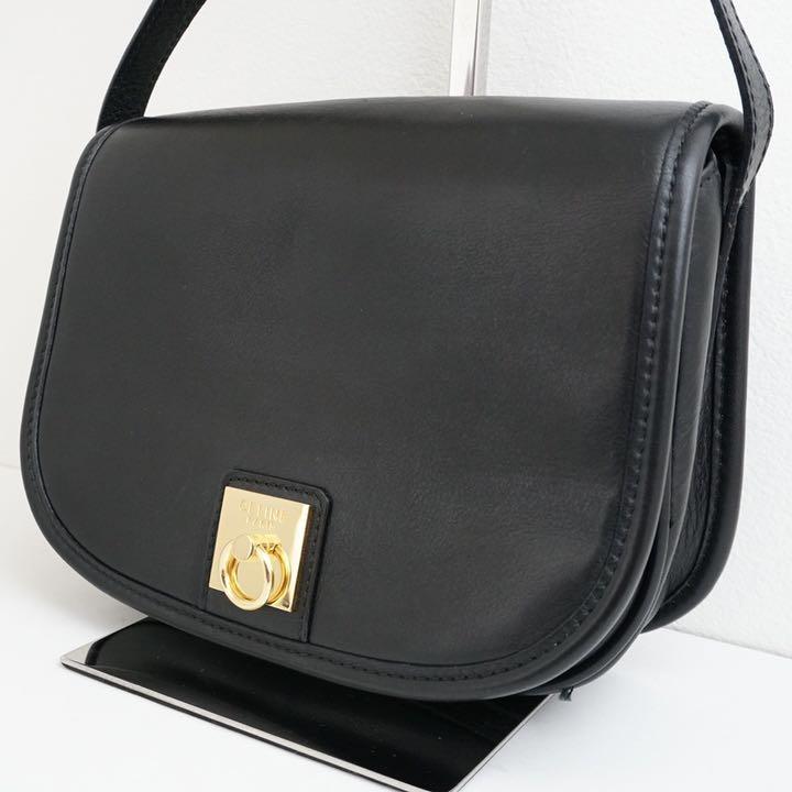 美品 オールド リングノブ n2xsD-m87198561921 CELINE レザーショルダーバッグ 通販最安値
