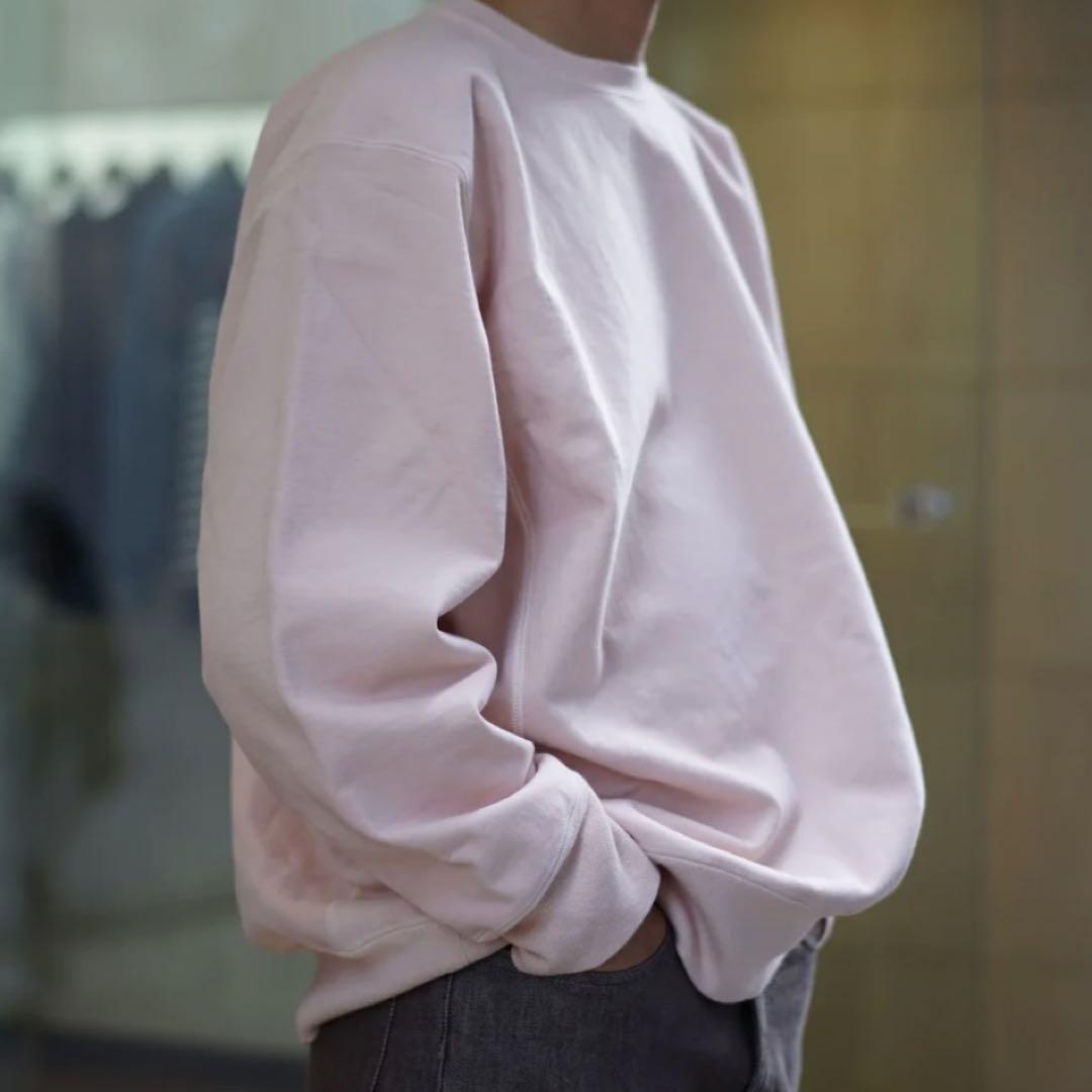 AURALEE 23AW Super Milled Sweat ライトピンク 4