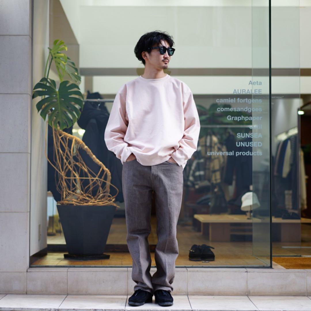 AURALEE 23AW Super Milled Sweat ライトピンク 4