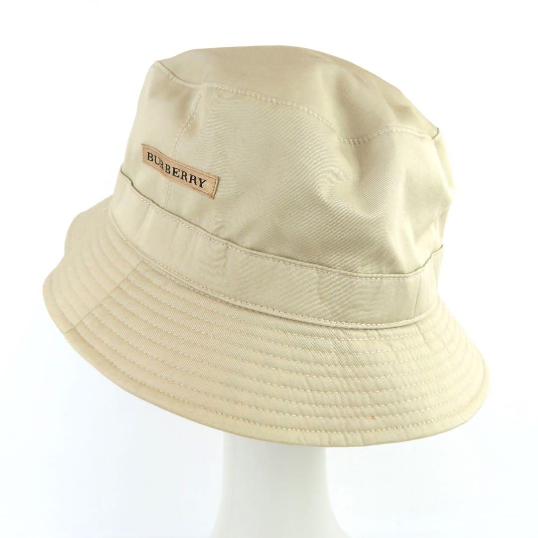 724 BURBERRY バーバリー バケットハット 帽子 リバーシブル 極美品】Burberry バーバリー バケットハット リバーシブル M