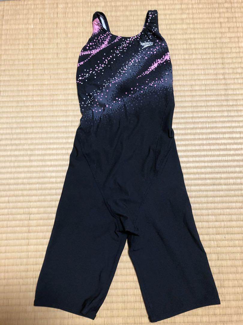 スピード競泳水着厚手シンプル流れる柄