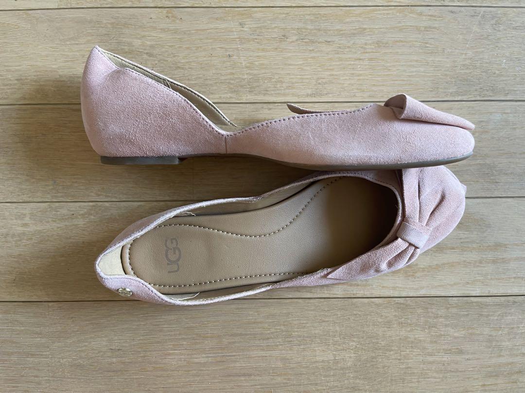 【未使用】UGG  アグ　フラットシューズ24cm、ピンク