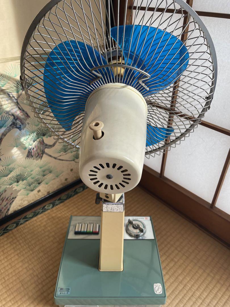 NATIONAL 扇風機 木目調 青色羽根 National 扇風機 青い羽根 首振り機能
