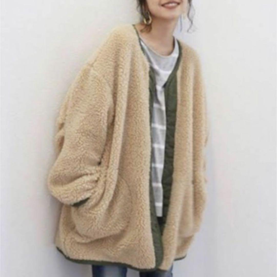 ungrid リバーシブルボアコート