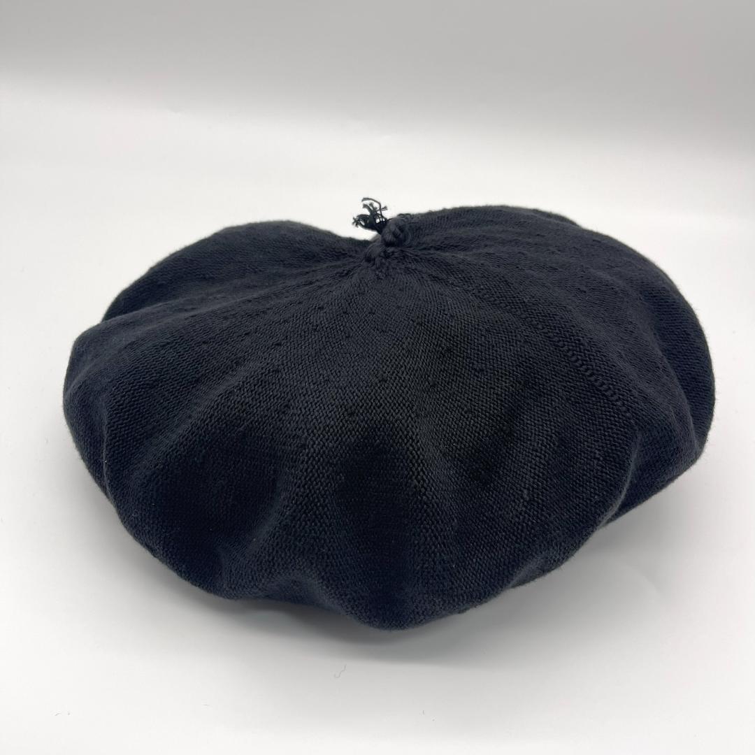 激安ブランド PAMPLONA / パンプローナ コットン ベレー帽 BERET 黒 帽子