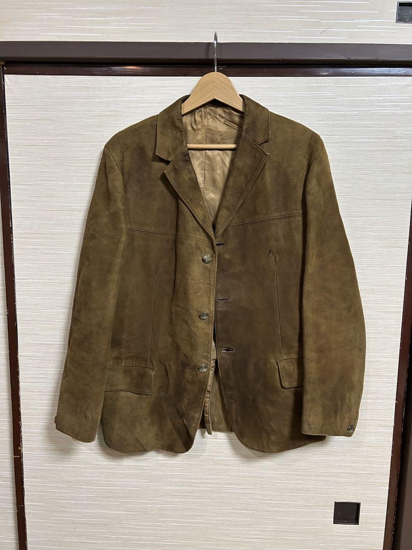 60〜70s ヌバックレザー　ジャケット　テーラードジャケット　ビンテージ