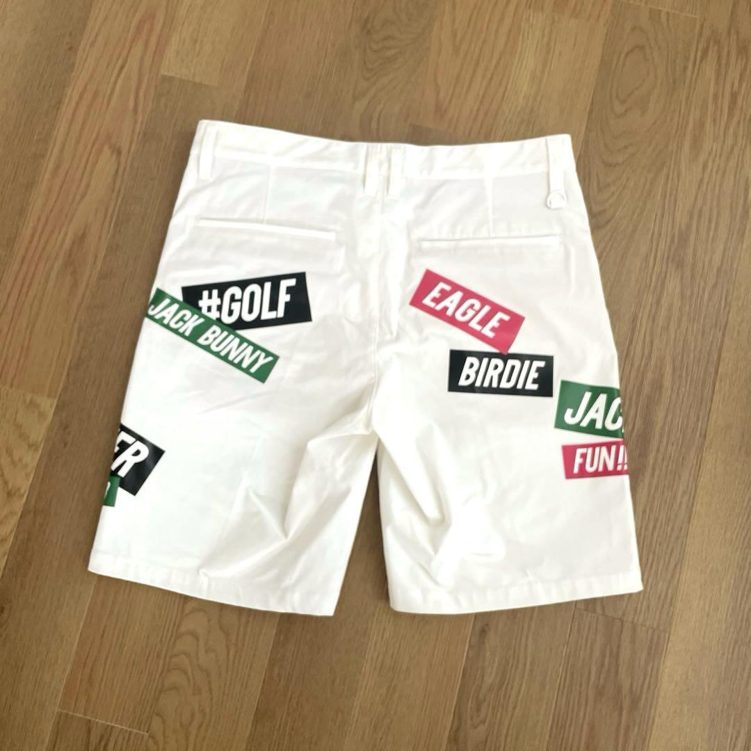 新品】ジャックバニー ハーフパンツ JBロゴ Lサイズ ホワイト