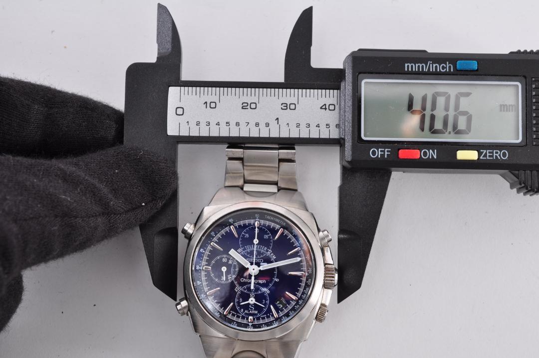 SEIKO クロノグラフ 7T32-9000 クォーツ 腕時計 説明書付き