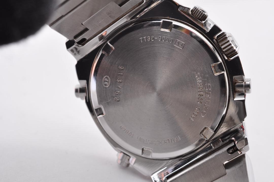 SEIKO クロノグラフ 7T32-9000 クォーツ 腕時計 説明書付き