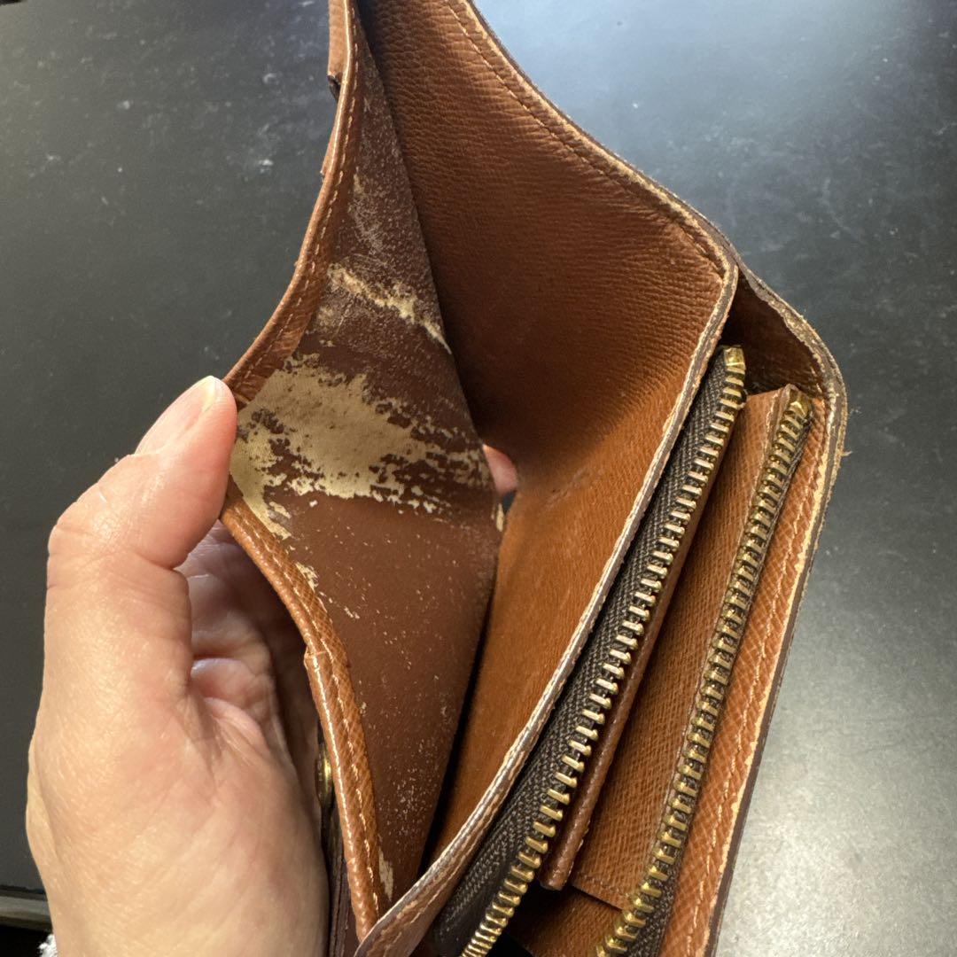 Louis Vuitton 二つ折り財布 ブラウン - メルカリ