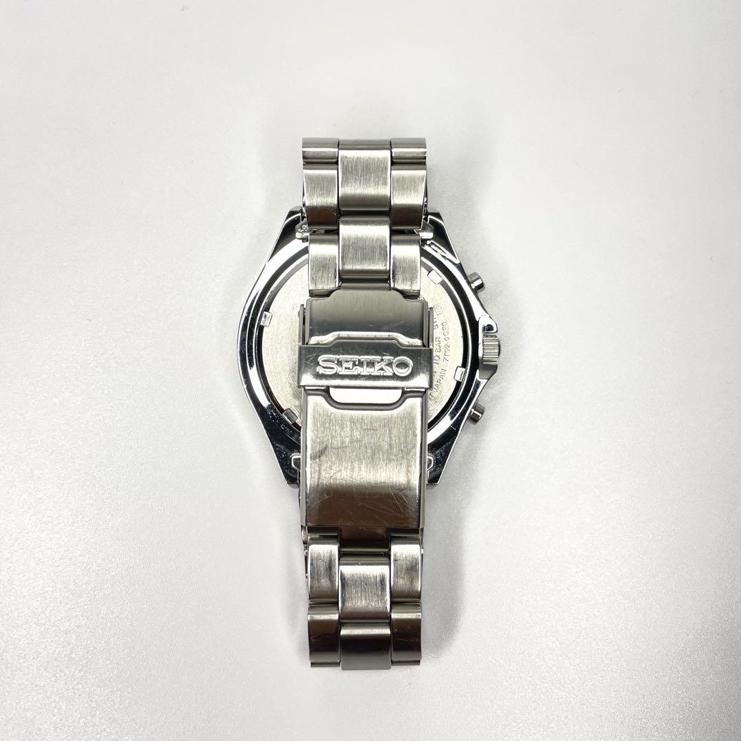 稼働品】 SEIKO パイロットクロノグラフ 7T92-0CF0