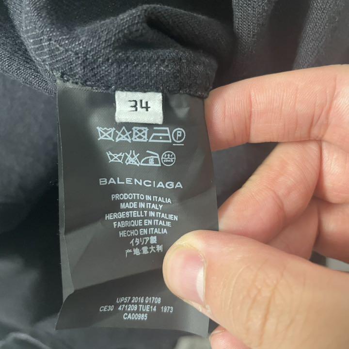 バレンシアガ ピンチドシャツ 黒 34 dybuL-m87224328044 balenciaga デニムシャツ 正規店国産