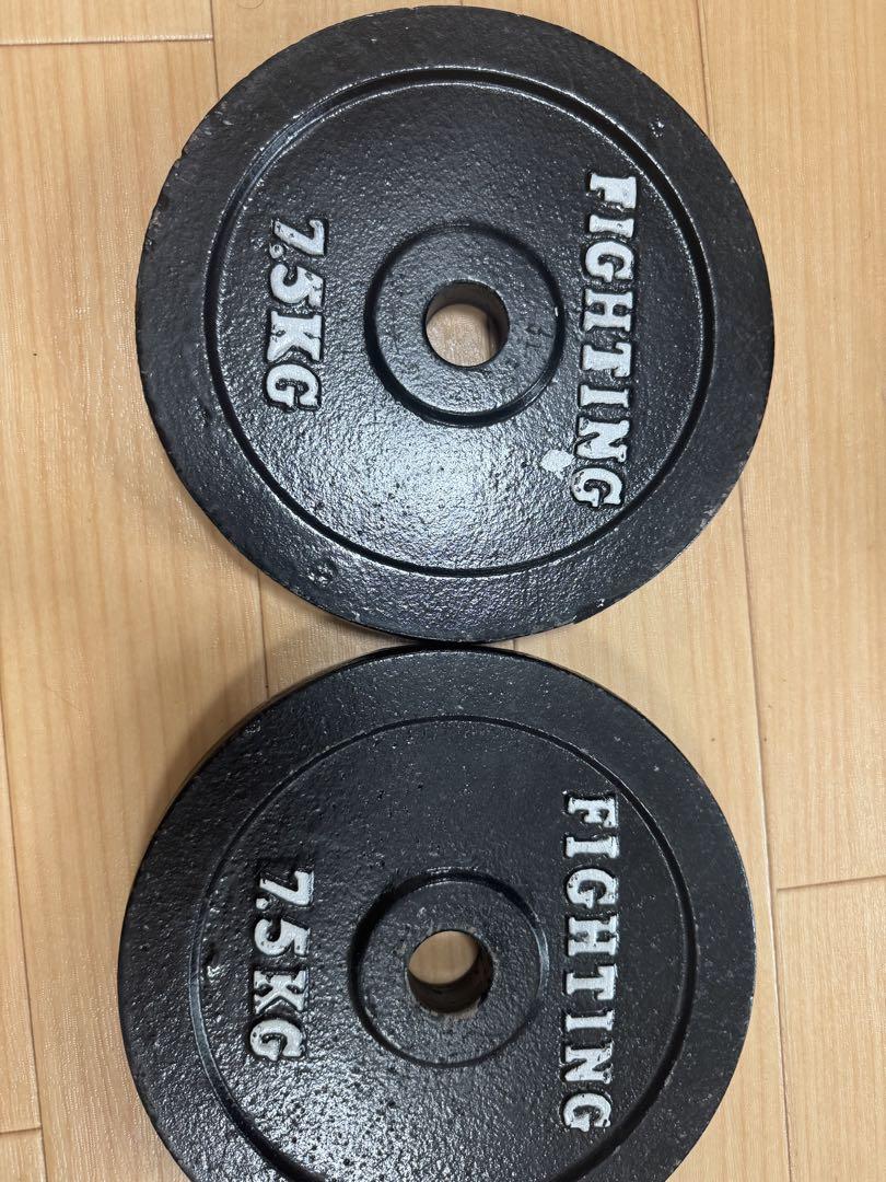 FIGHTING ダンベルプレート5kg ×2 7.5×2kg 計25kg Amazon | プレート 単品 20kg15kg 10kg 7.5kg 5kg 2.5kg 1.25kg