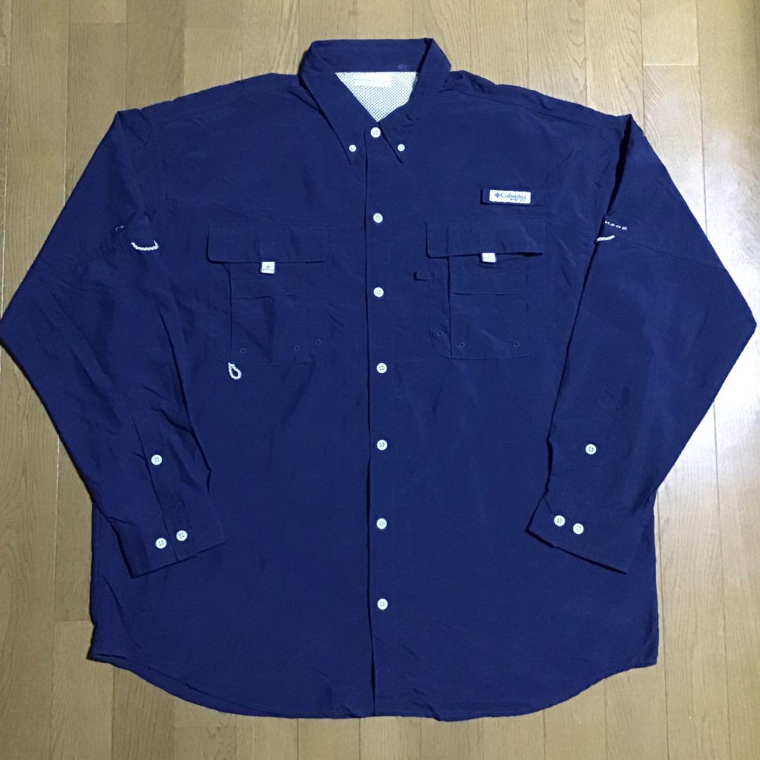 お歳暮･冬ギフト2025｜ギフト・贈り物はセブン ナイロン PFG Columbia フィッシングシャツ ネイビー XL ウェア