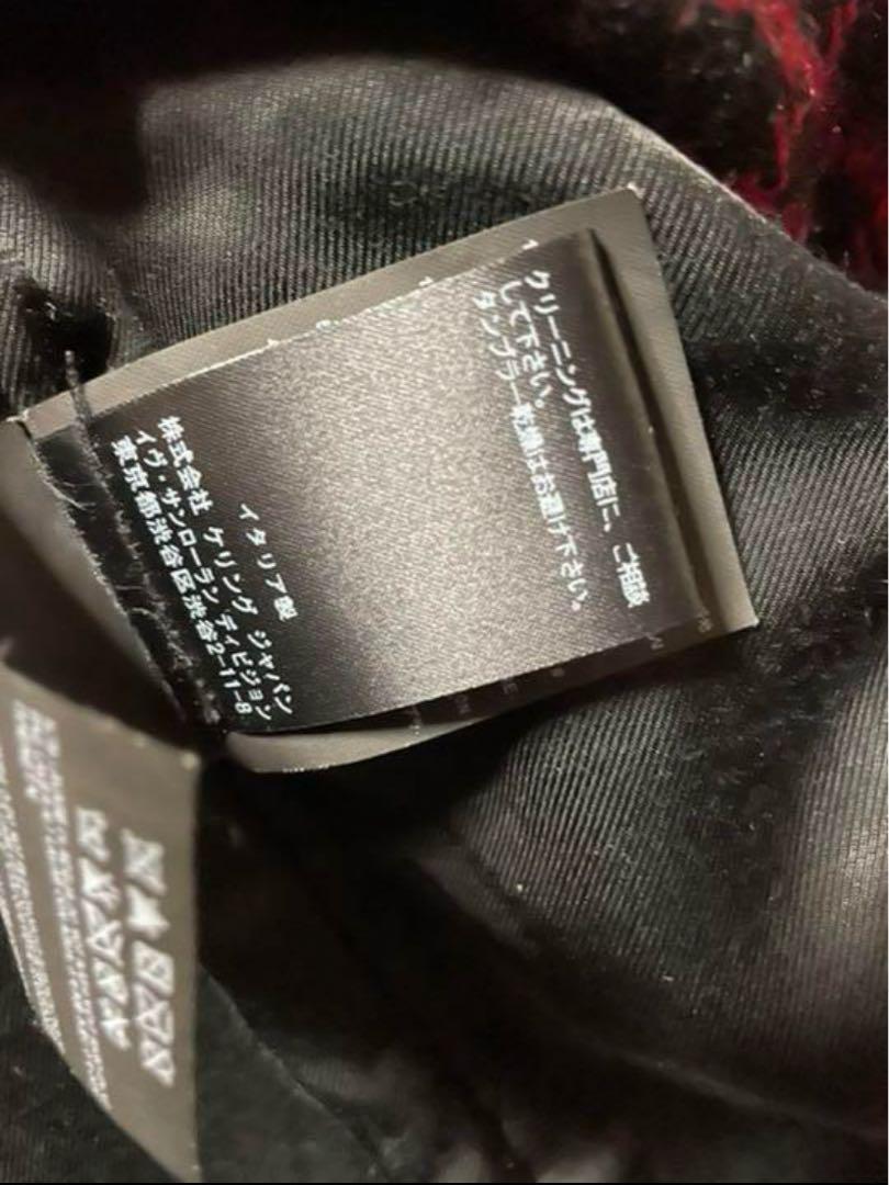 14AW サンローラン スエード切替 チェック柄 Pコート - メルカリ
