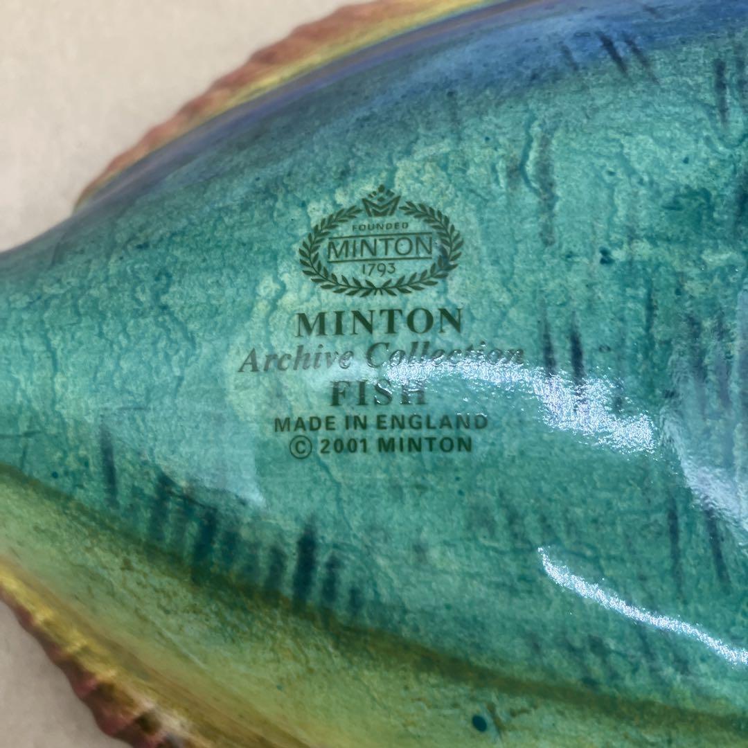 イギリス製　ミントン　MINON 陶器製 魚 オブジェ fish アンティーク