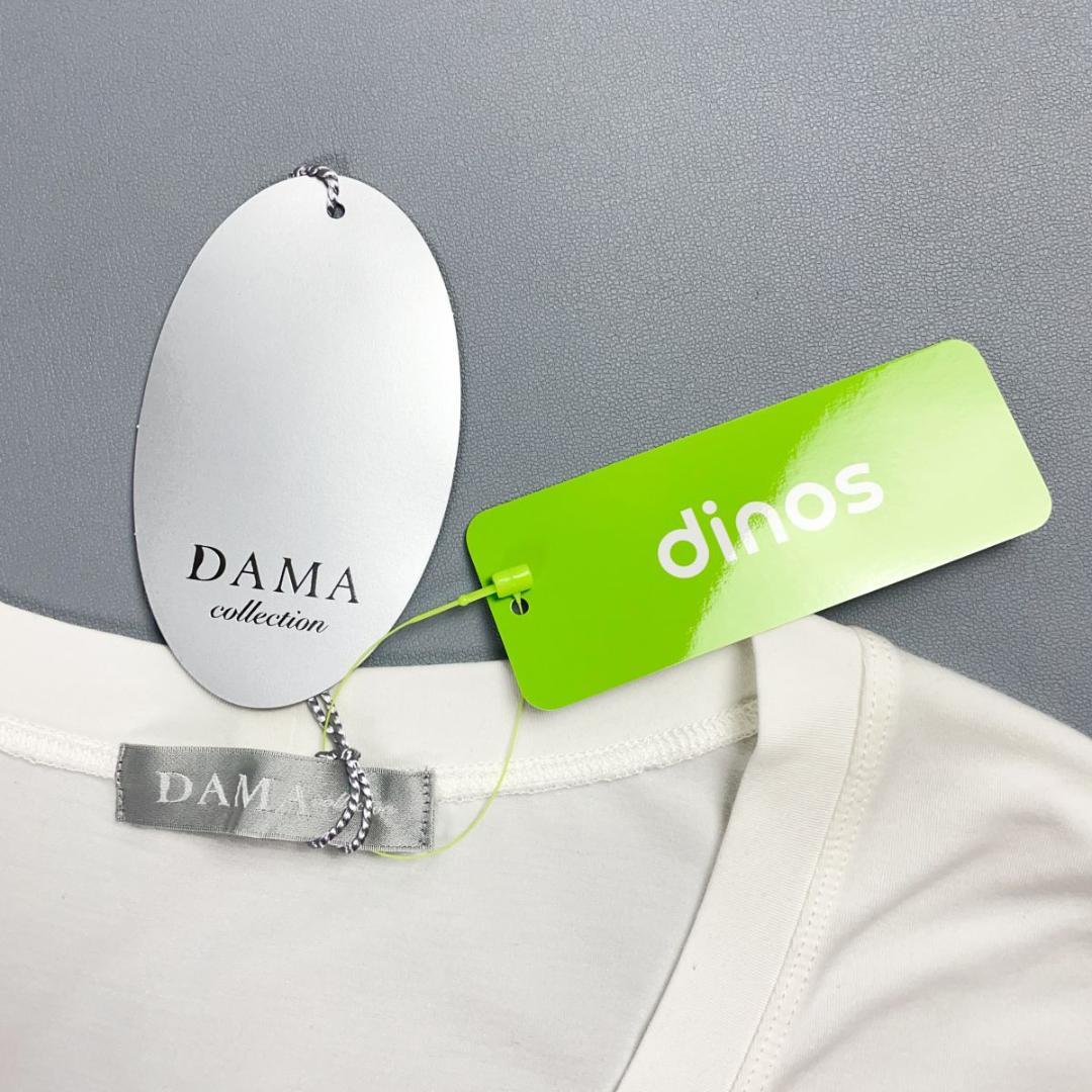 新品 DAMA collection 長袖カットソー 白 サイズLL*CD66