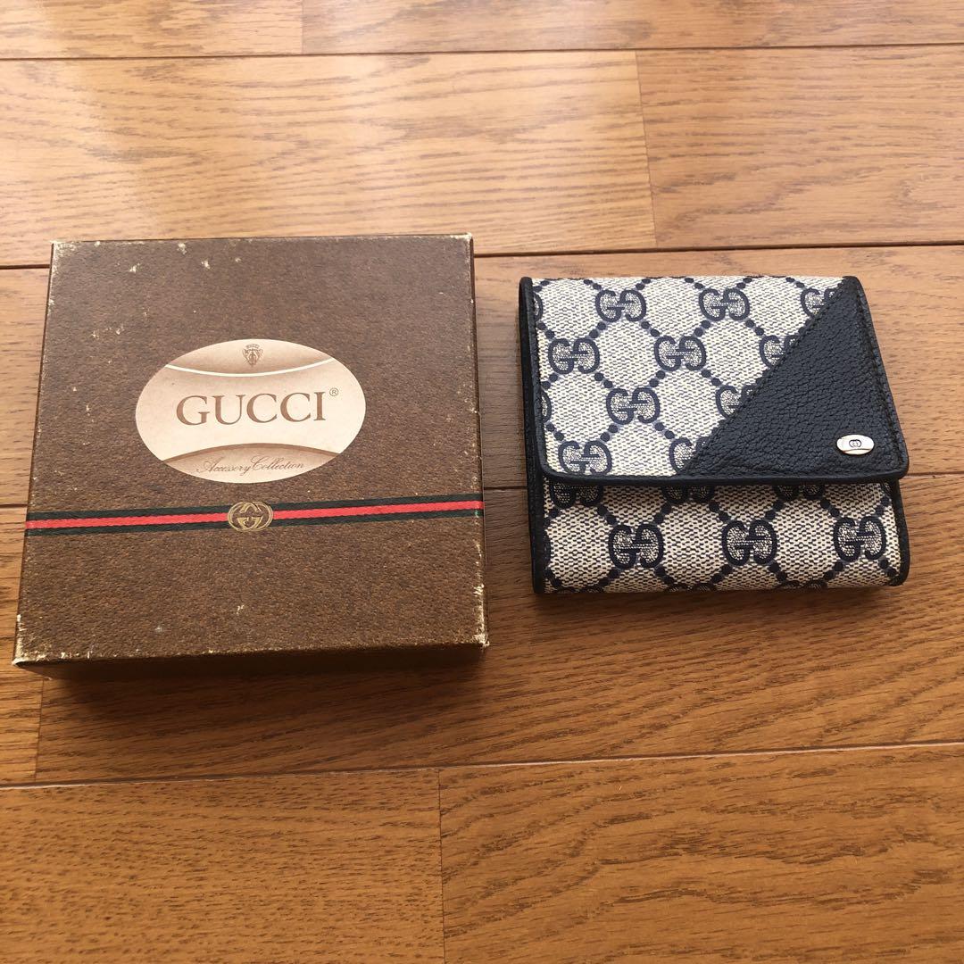 ヴィンテージ　GUCCI レディース三つ折り財布