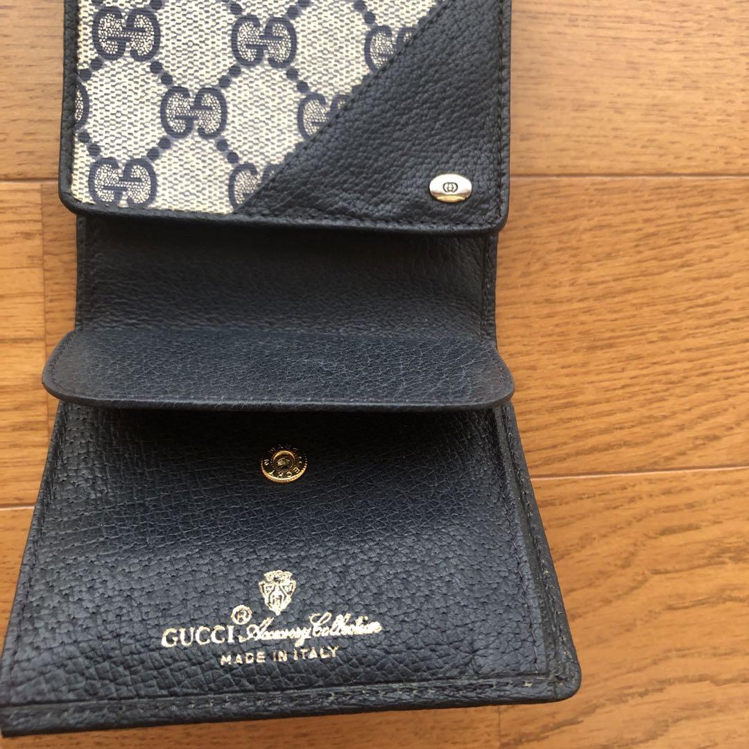 ヴィンテージ　GUCCI レディース三つ折り財布