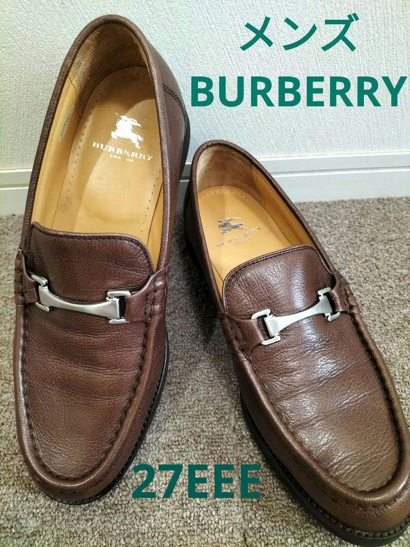 BURBERRY ローファー BURBERRY ブラウンレザー ローファー 27cm 革靴 ビジネス