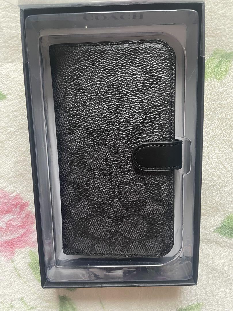 【新品未使用】 COACH iPhone 13&14PRO 手帳型 シグネチャー 新品未使用】 COACH iPhone 13&14PRO 手帳型 シグネチャー