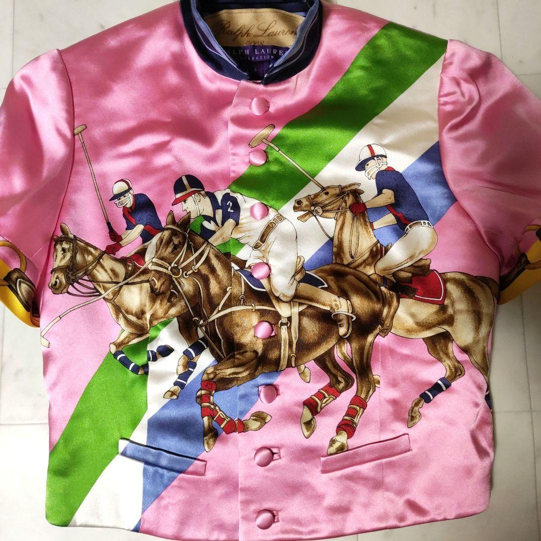 ラルフローレンコレクション 総柄 シルク ジャケット 画像6