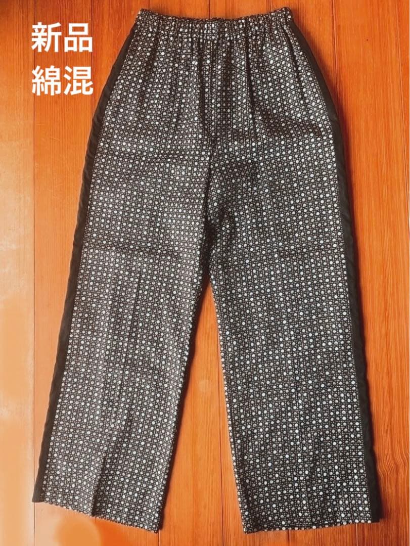 定番 BLOOM&BRANCH ブルームアンドブランチ 綿コットンパンツ黒ドット