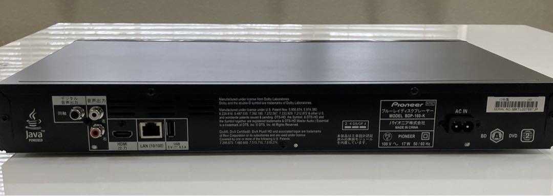 パイオニア BDP-160-k ブルーレイ3Dプレーヤー