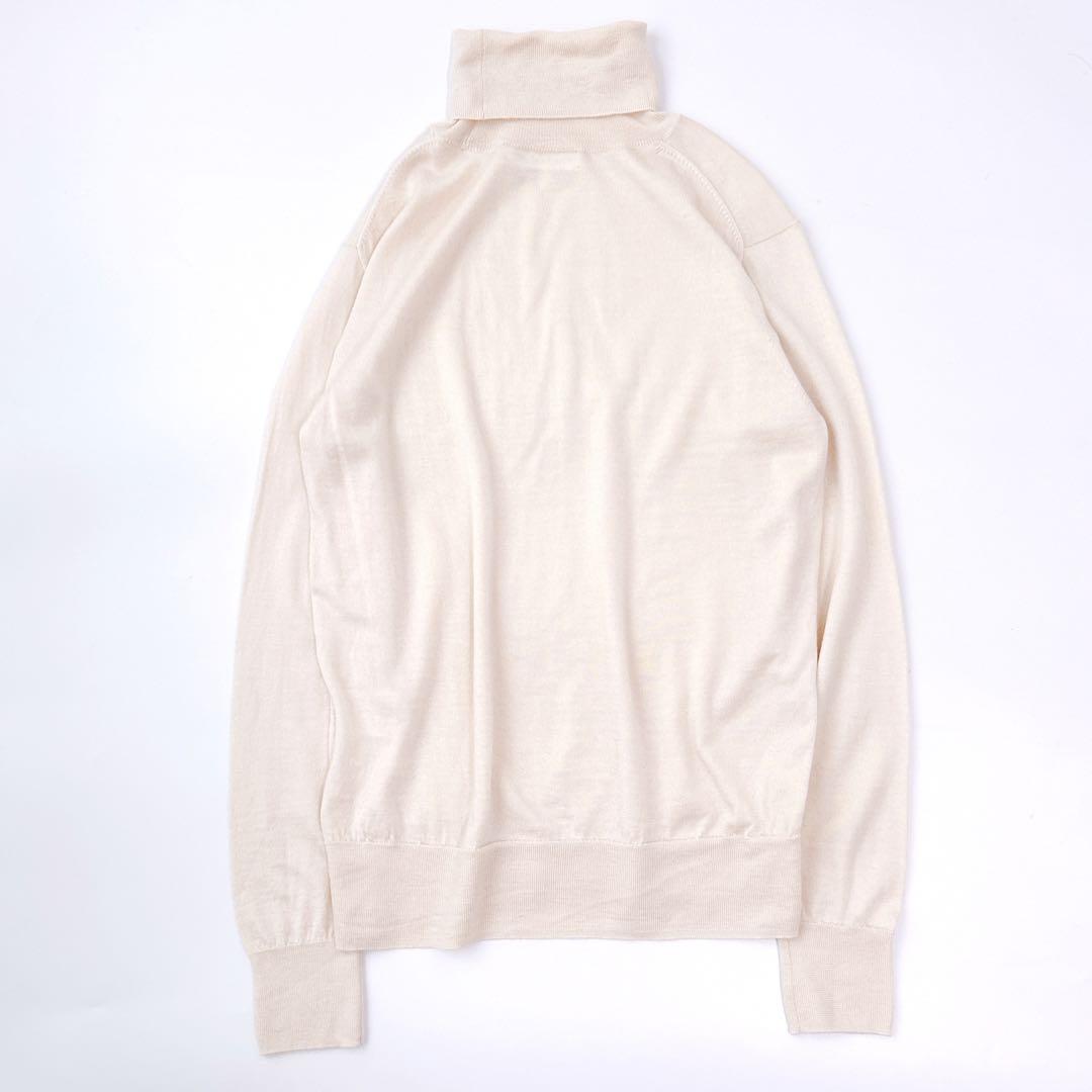 ebure エブール  ウールシルクタートルネックニット 絹 ピンク 桜色