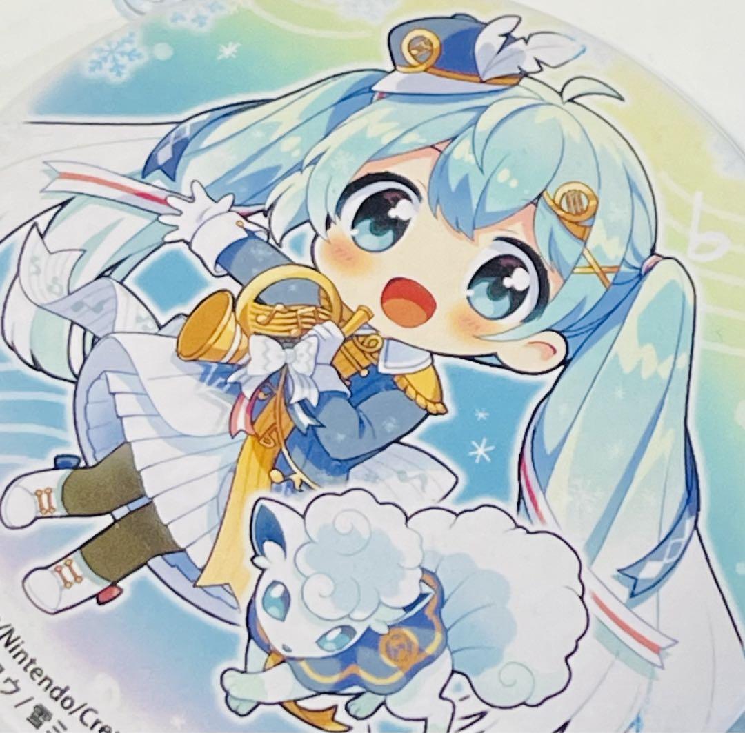ポケモン】アローラロコン×雪ミク 76mm缶バッジ(西田ユウ
