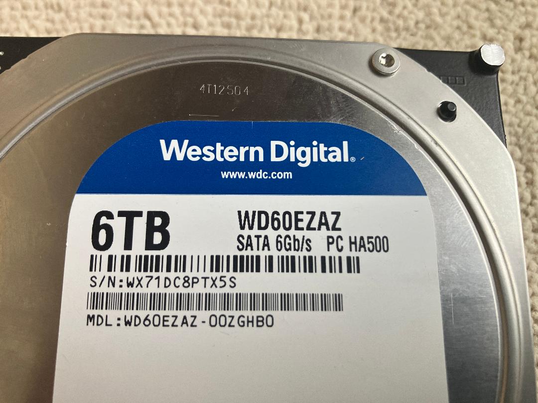 WD Blue 6TB WD60EZAZ HDD ウェスタンデジタル