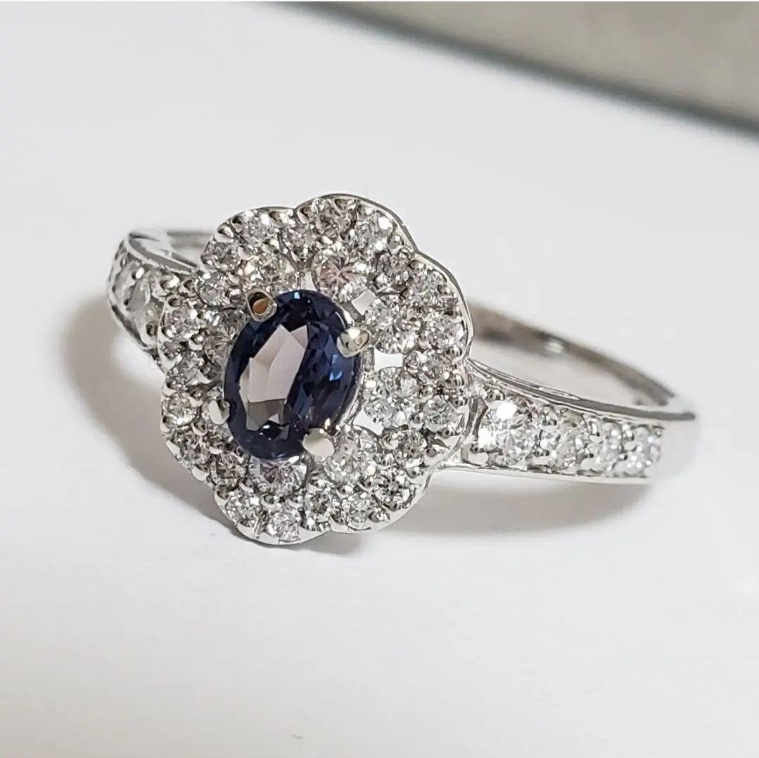 PT天然アレキサンドライトリング 0.305ct 新品 中央宝石研究所鑑別書付