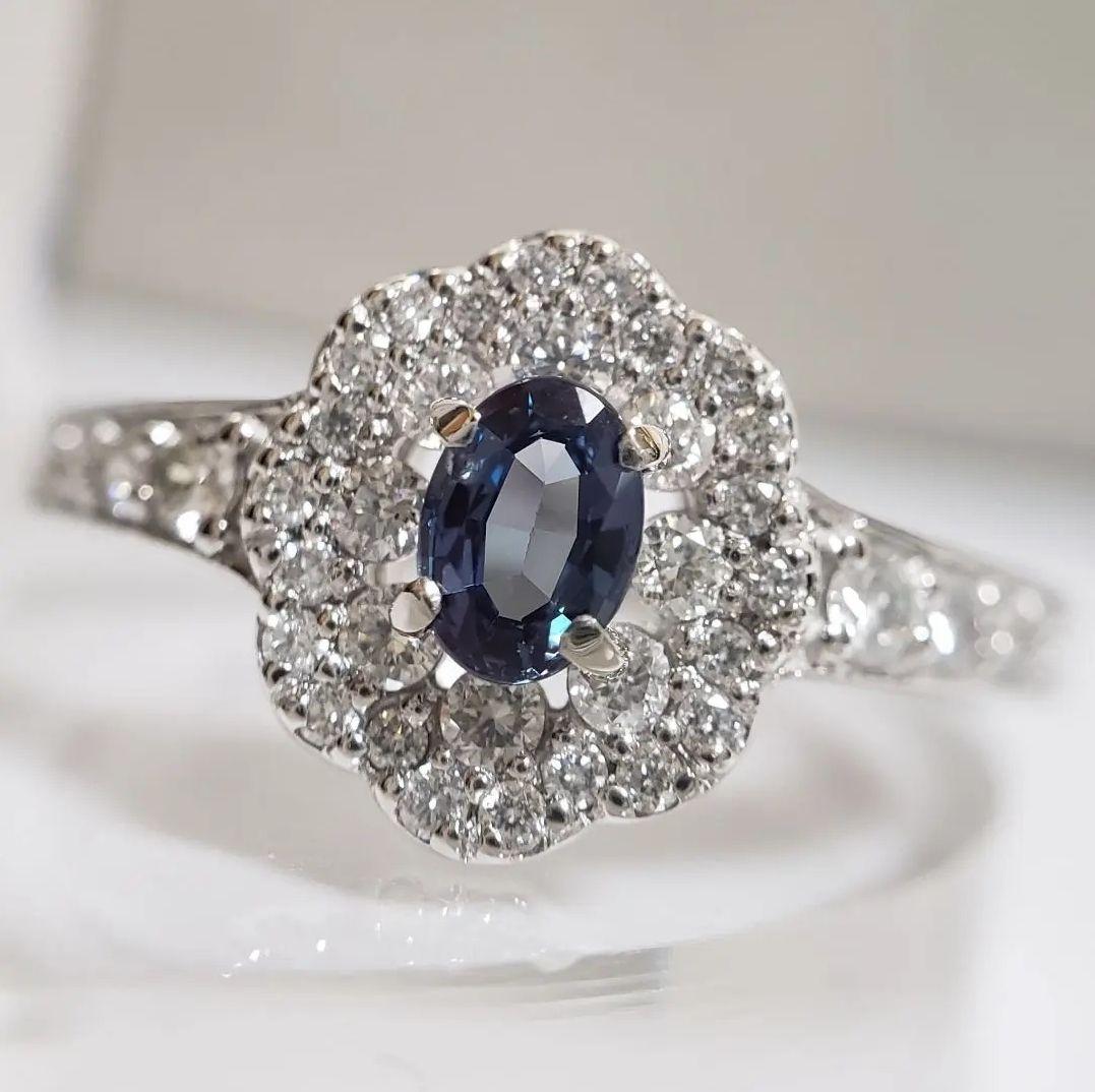 PT天然アレキサンドライトリング 0.305ct 新品 中央宝石研究所鑑別書付