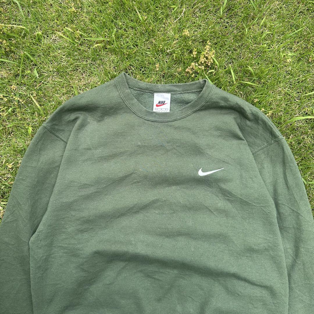 90s NIKE スウッシュ スウェット USA製 緑 グリーン