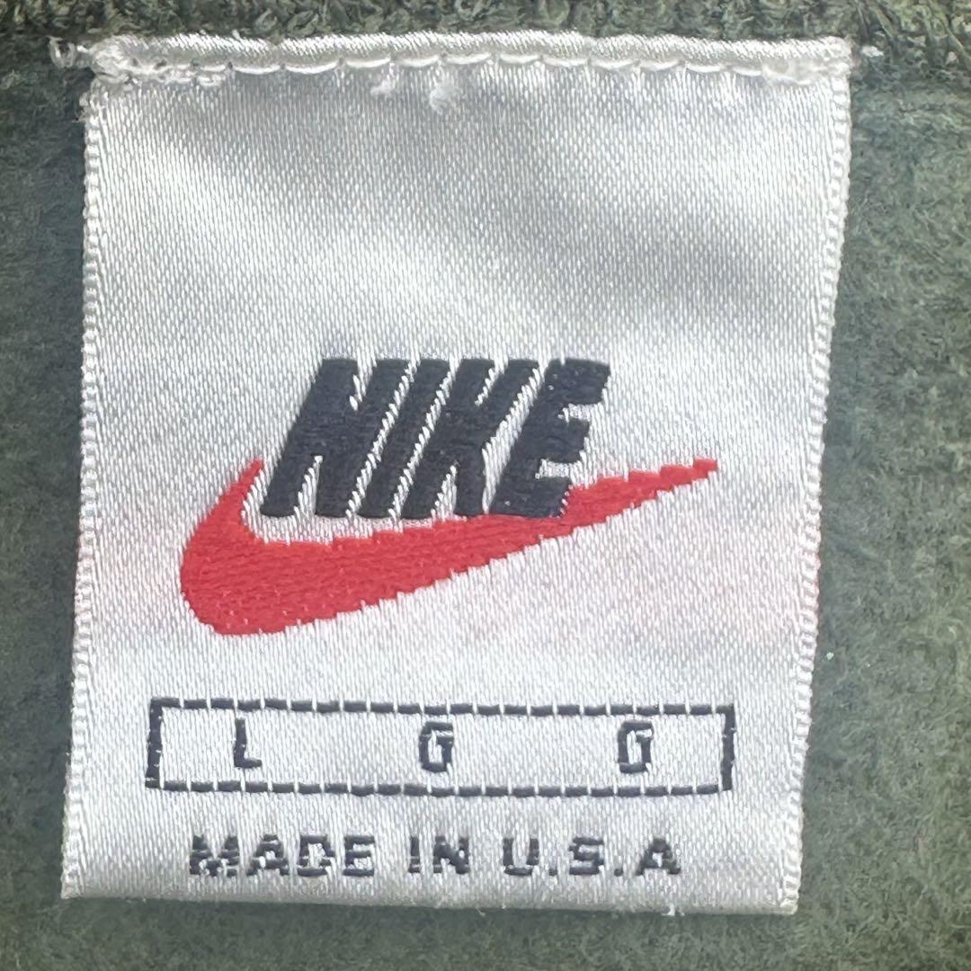 90s NIKE スウッシュ スウェット USA製 緑 グリーン