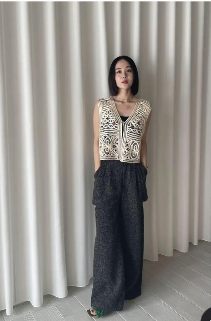 【新品未使用】DEFORMATION SUMMER TWEED PANTS 黒
