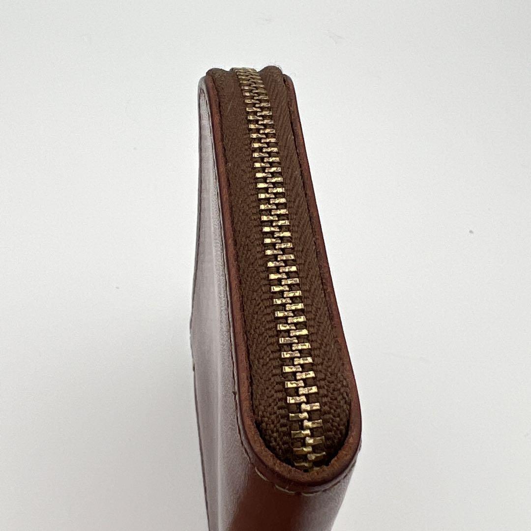 極美品 土屋鞄 ディアリオ L字ファスナー 財布 折り財布 ブラウン レザー