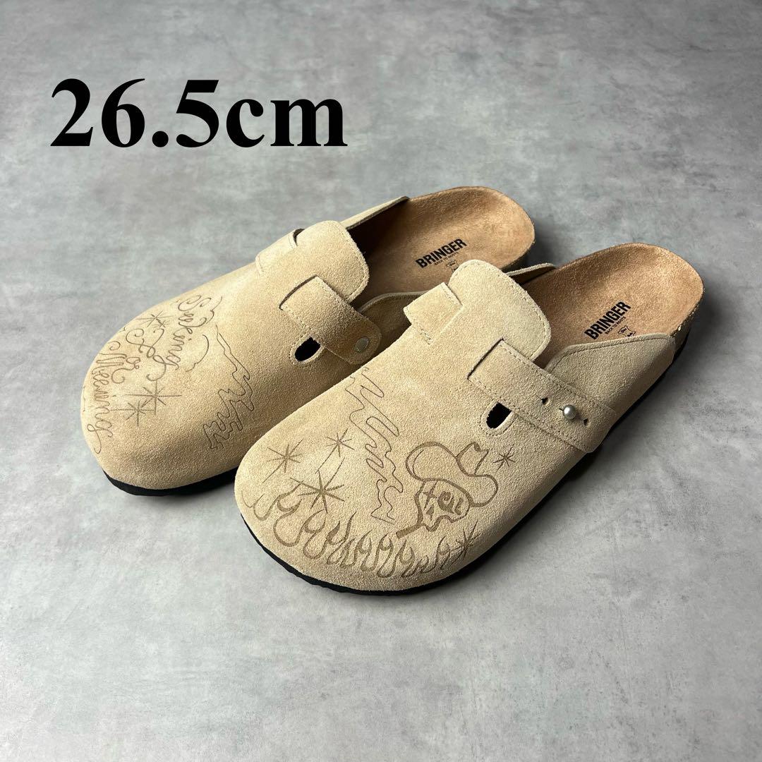 ✅新品　サンダル　スリッパ　サボ　クロッグ　スウェード　ベージュ　26.5cm