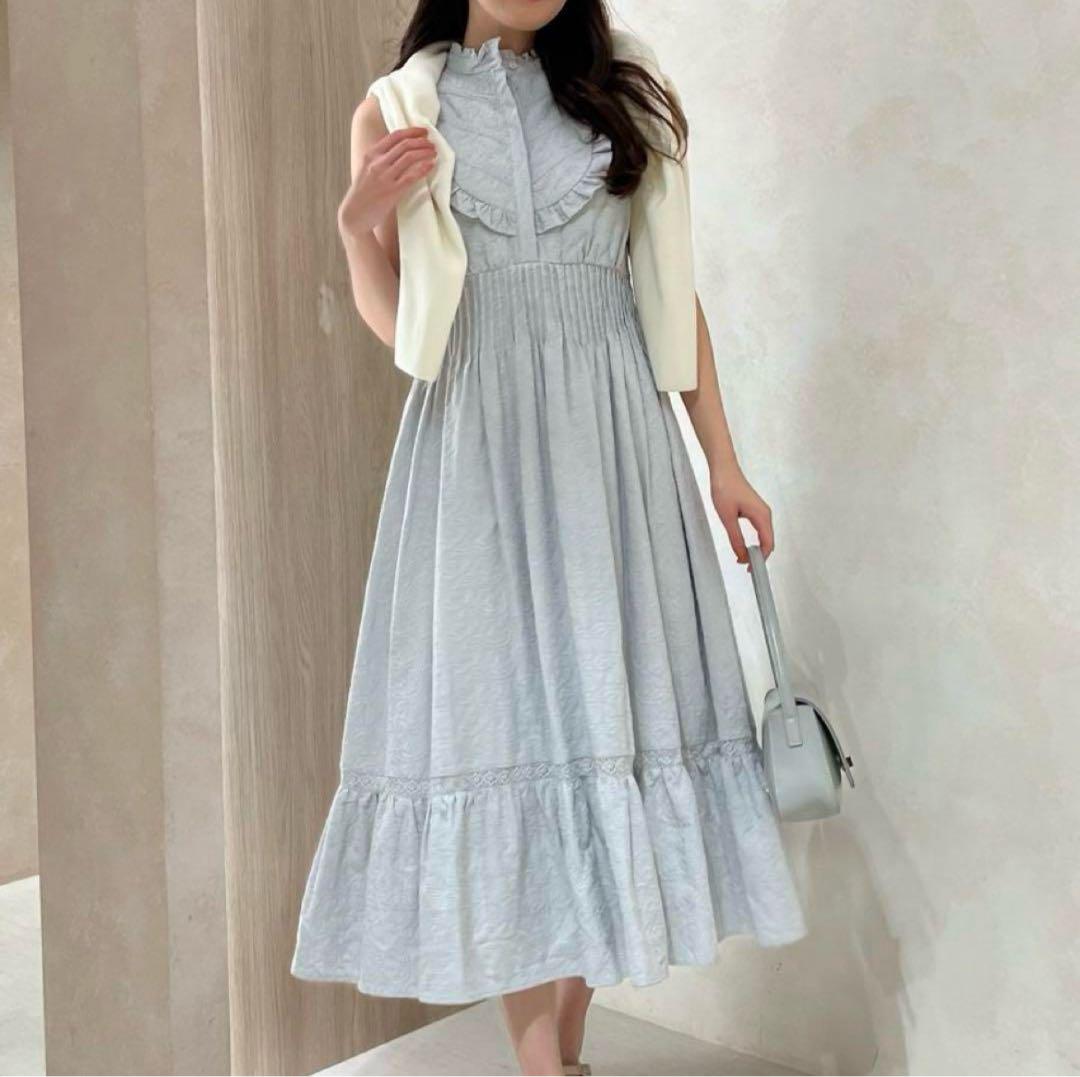 ワンピース herlipto Paisley Cotton Lace Long Dress