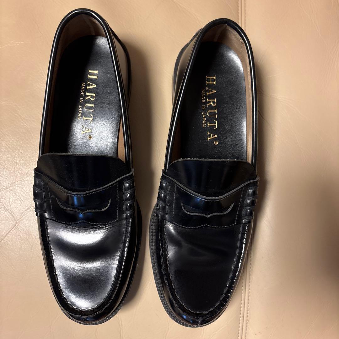 HARUTA 黒 ローファー　本皮 7,470円
