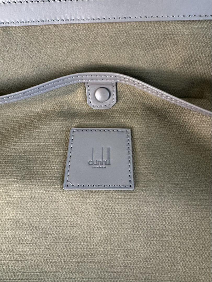 dunhill ダンヒル ボストンバッグ トラベルバッグ オールレザー グレー